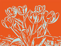 Blumen Poster Tulpen orange by Robert H. Biedermann