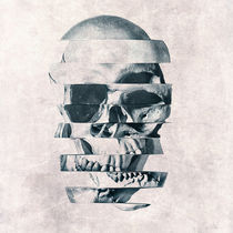 Glitch Skull Mono von Ali GULEC