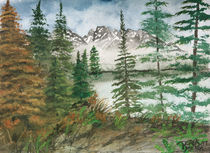 Rocky Mountains landscape painting von Derek McCrea