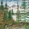 'Rocky Mountains landscape painting' von Derek McCrea