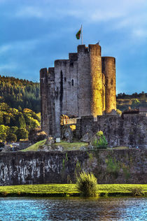 Towers Of Caerphilly Castle Gatehouse by Ian Lewis
