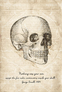 Skull Quote By George Orwell von zapista
