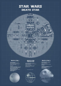 Death Star Blueprints by Dennson Creative