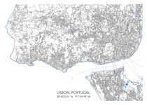 Lisbon map by Dennson Creative
