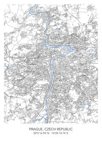 Prague map by Dennson Creative