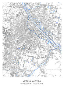 Vienna map von Dennson Creative