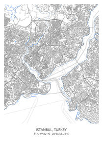 Istanbul map von Dennson Creative