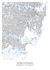 Sydney map von Dennson Creative