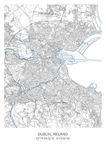 Dublin map von Dennson Creative