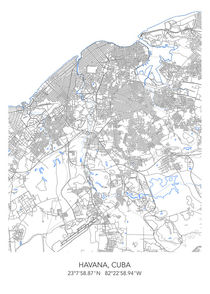 Havana map von Dennson Creative