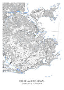 Rio de Janeiro map von Dennson Creative
