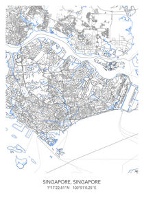 Singapore map by Dennson Creative