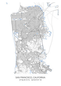 San Francisco map von Dennson Creative