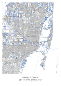 Miami map by Dennson Creative