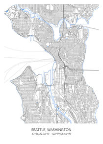 Seattle map by Dennson Creative