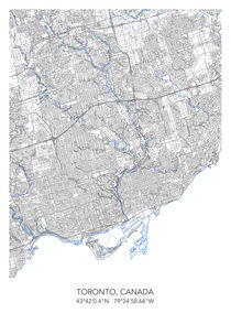 Toronto map von Dennson Creative