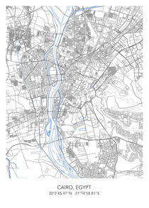 Cairo map von Dennson Creative