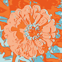 Blumen Poster Gerbera orange - welikeflowers by Robert H. Biedermann