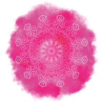 Mandala pink, yoga, bright, tender and beautiful Aquarell by Ruby Lindholm