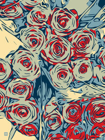 Blumen Poster Rote Rosen - welikeflowers von Robert H. Biedermann