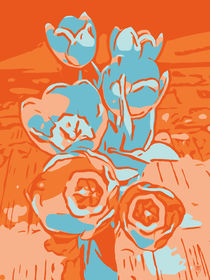 Blumen Poster Tulpen orange by Robert H. Biedermann