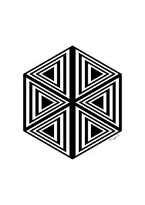Geometric Triangles Black And White von Maggie B Design
