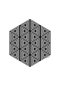 Geometric Triangles Design Black And White  by Maggie B Design