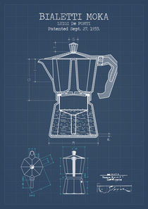 Bialetti moka blueprint von Dennson Creative