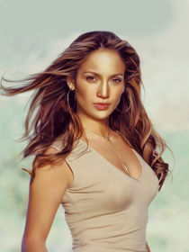 Jennifer Lopez oil paint by dcpicture
