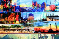 Hamburg.Elbe/Collage by hamburgart