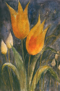 Blumenmalerei - Gelbe Tulpen von Chris Berger