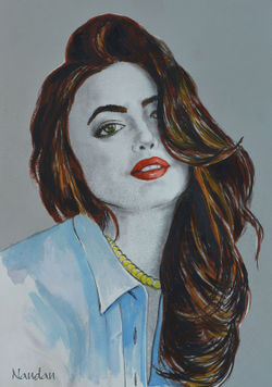 Portrait-model-watercolor