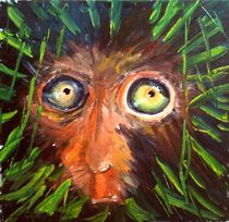 Bedrohter Lebensraum. Affe im Regenwald von Christian Seebauer