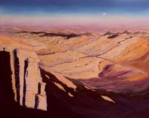 Stille in der Wüste Negev Ölgemälde, Israel by Christian Seebauer