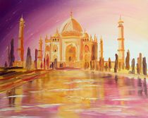 Mystic Taj Mahal Ölgemälde  by Christian Seebauer