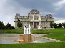 Justice Palace and statue of William Tell, Lausanne - Switzerland von ambasador