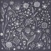 Chalkboard Flowers von Nic Squirrell
