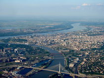 Panorama of Belgrade with river Sava and Danube by ambasador