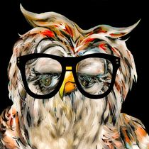 Hipster Owl by eloiseart