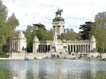 Monument to Alfonso XII in the Buen Retiro Park, Madrid city, Spain by ambasador