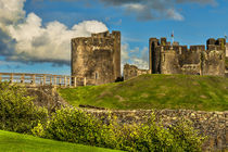 Western Gateway to Caerphilly Castle by Ian Lewis