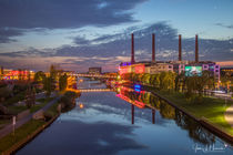 Blick von der Berliner Brücke in Wolfsburg von Jens L. Heinrich