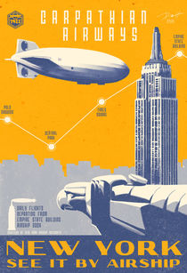 New York by Airship by Paul Martinez
