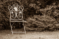Metallstuhl im Garten von Thomas Schwarz