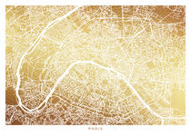 Paris map gold by Dennson Creative