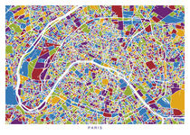 Paris map von Dennson Creative