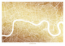 London map gold von Dennson Creative
