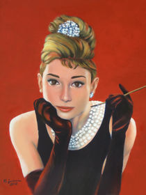 Portrait Audrey Hepburn von Marita Zacharias