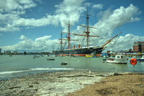 HMS Warrior at Portsmouth Harbour  von Rob Hawkins