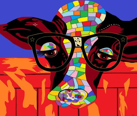 Spectacled-cow-tapestry